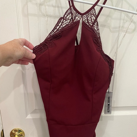 Haute Monde Tops - Burgundy Bodysuit Haute Monde NWT